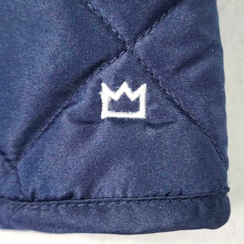 Crown & Ivy Kids Girl Quilted Vest XL Navy Preppy Pockets Full‎ Zip Trendy Belk